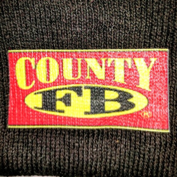 Men's black FB Country knit winter gloves and beanie set. Made in China. - Picture 4 of 7